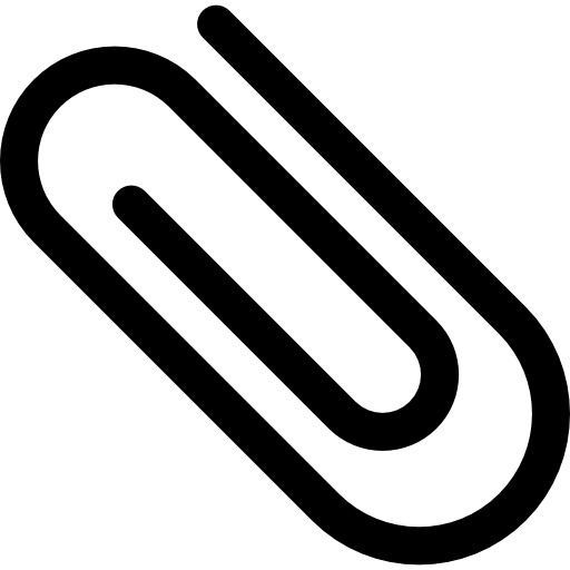 Attach paperclip diagonal symbol